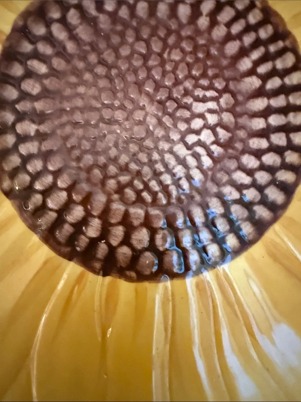 Vintage Pier 1 Sunflower Ceramic 3D Sunflower Plate